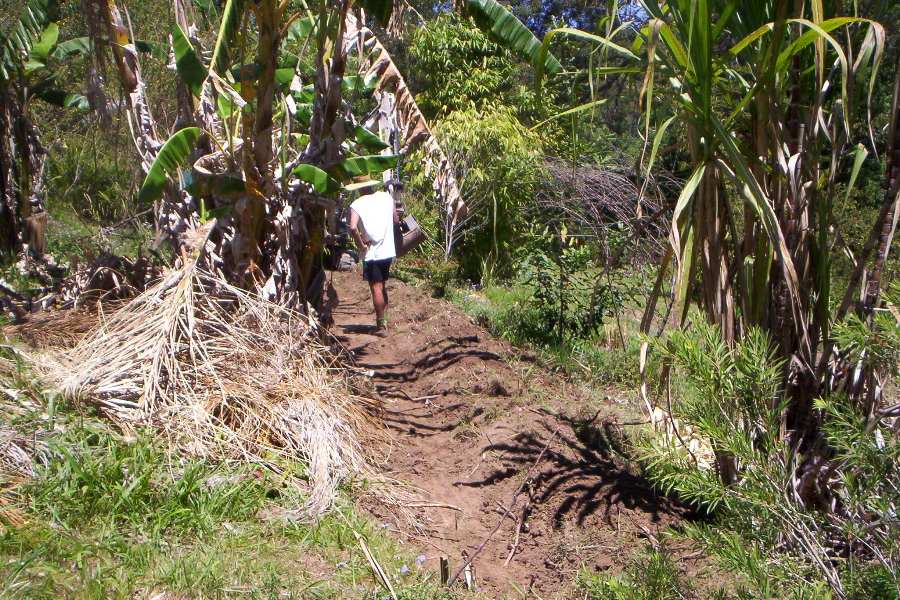 swale being excavated